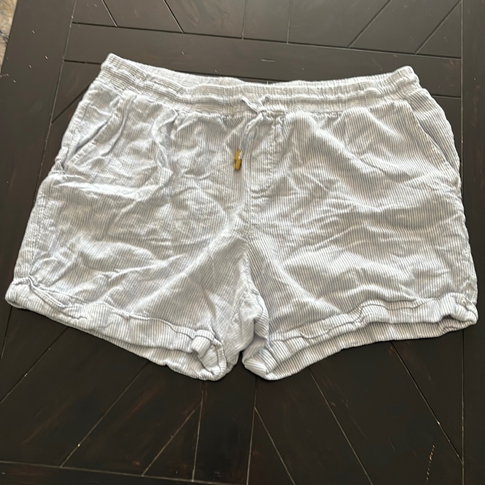 Easy breezy blue and white pull on shorts by Ellen Tracy!